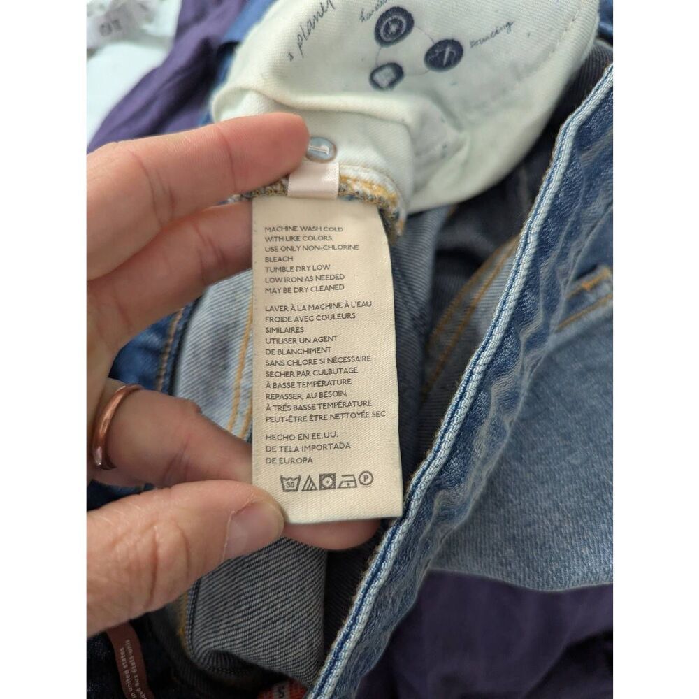 Anthropologie Pilcro‎ Relaxed Straight Fit Patchwork Jeans women's 27 distressed - Picture 9 of 10